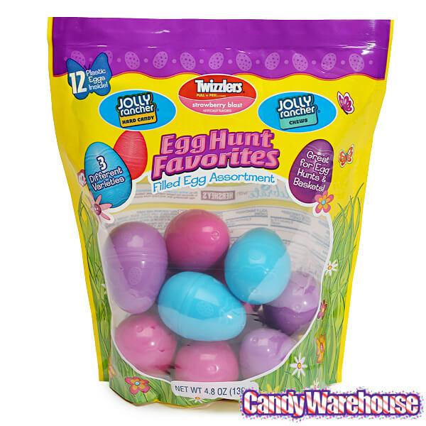 Twizzlers and Jolly Rancher Candy Filled Plastic Eggs Assortment: 12-Piece Bag - Candy Warehouse