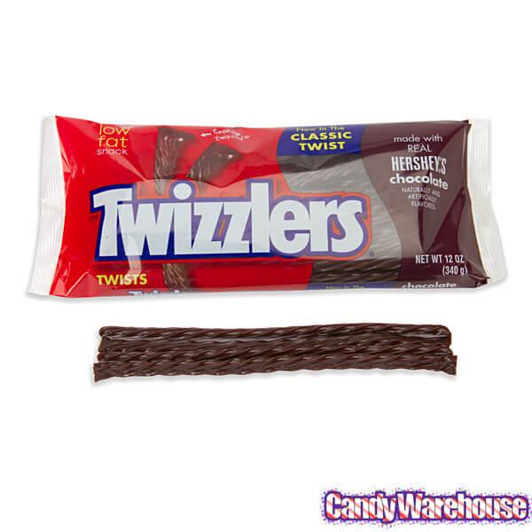 Twizzlers Chocolate Licorice Twists: 12-Ounce Bag - Candy Warehouse