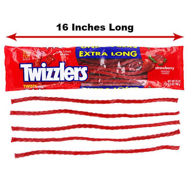 Twizzlers Extra Long Strawberry Licorice Twists: 40-Piece Bag - Candy Warehouse