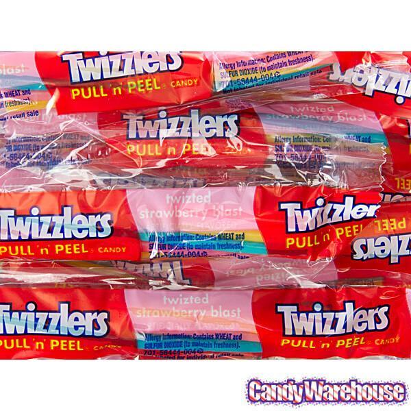 Twizzlers Strawberry Blast Pull-n-Peel Licorice Twists: 10.12-Ounce Bag - Candy Warehouse