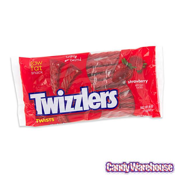 Twizzlers Strawberry Licorice Twists: 16-Ounce Bag - Candy Warehouse