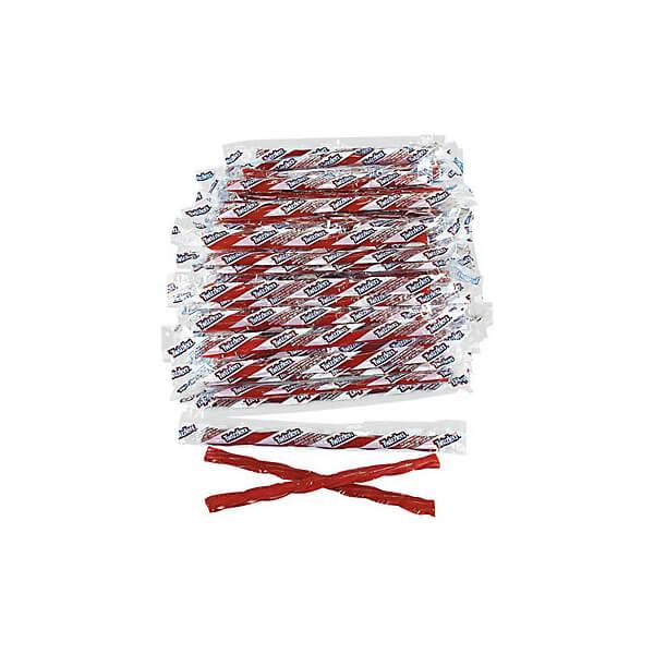 Twizzlers Strawberry Licorice Twists - Wrapped: 180-Piece Tub - Candy Warehouse