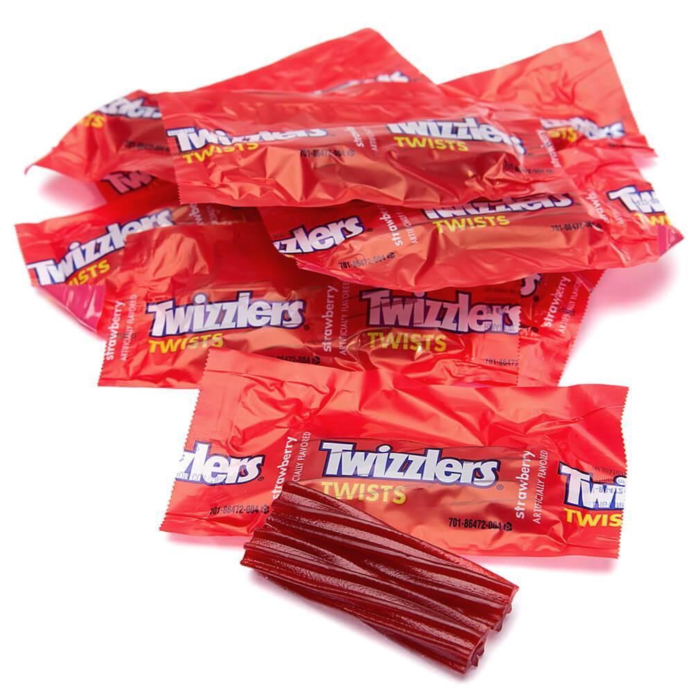 Twizzlers Strawberry Twists Snack Size Packs: 65-Piece Bag - Candy Warehouse