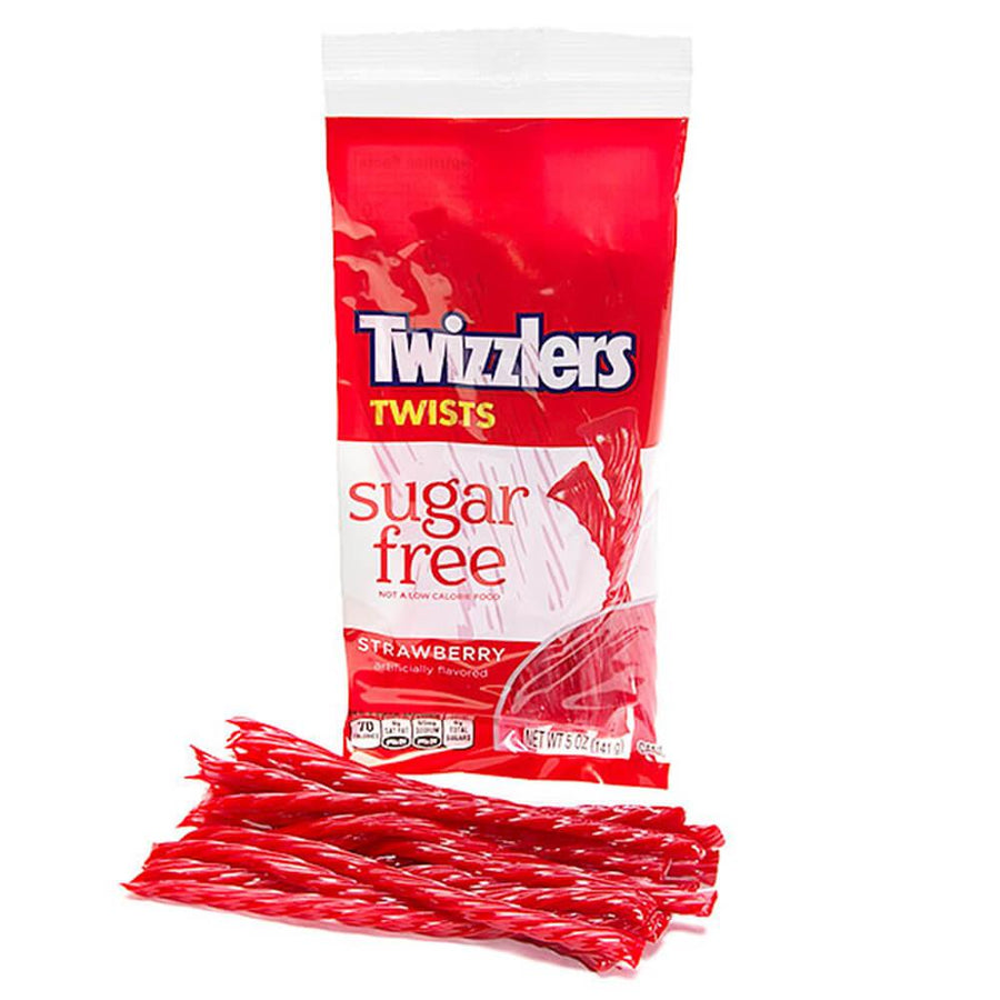Twizzlers Twists Strawberry Flavored Sugar Free Chewy Candy, 5 Oz