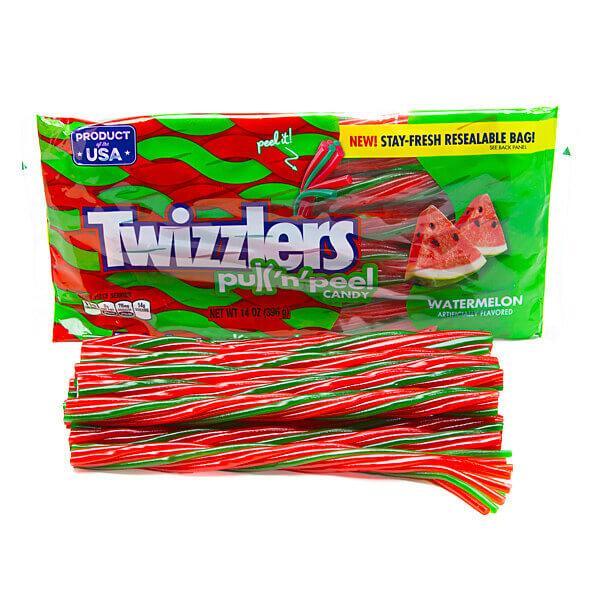 Twizzlers Watermelon Pull-n-Peel Licorice Twists: 14-Ounce Bag - Candy Warehouse