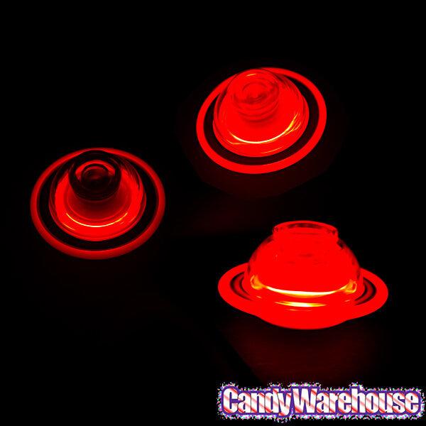 UFO Spinner Flashing Alien Flying Saucers with Candy: 12-Piece Display