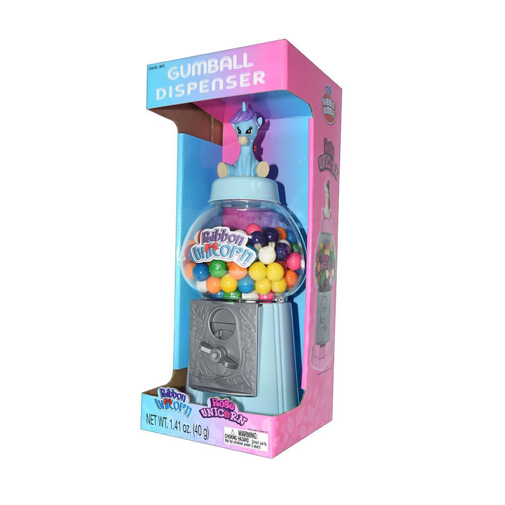 Unicorn Classic Blue Gumball Machine with Gumballs - Candy Warehouse