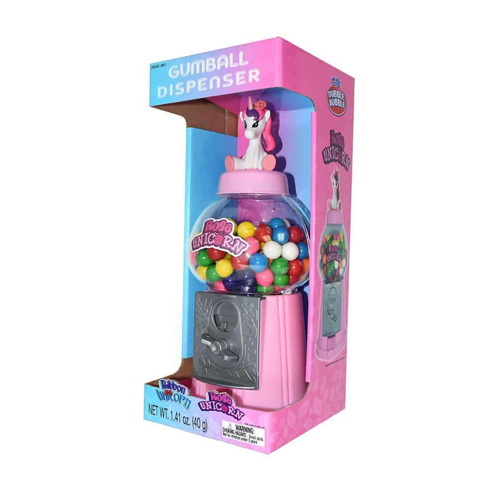 Unicorn Classic Pink Gumball Machine with Gumballs - Candy Warehouse