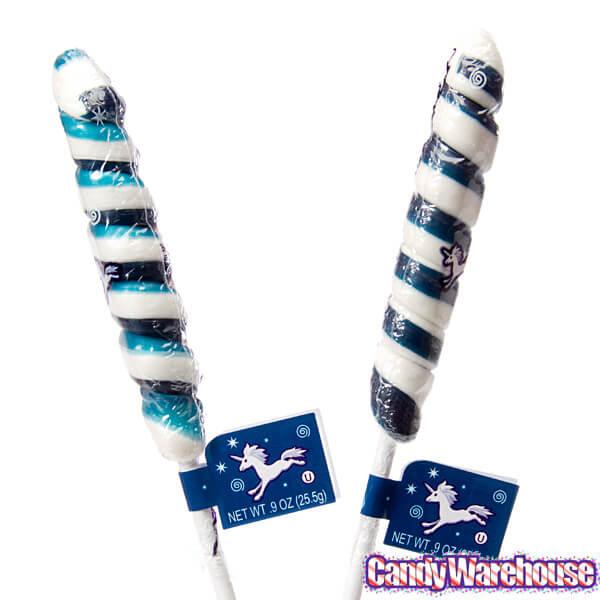 Unicorn Pops 0.9-Ounce Twist Suckers - Navy Blue: 24-Piece Display - Candy Warehouse