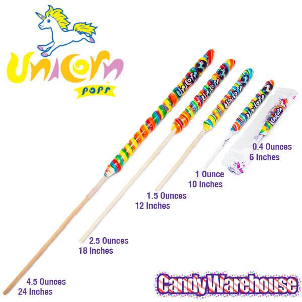 Unicorn Pops 2.5-Ounce Twist Suckers - Rainbow: 36-Piece Case - Candy Warehouse