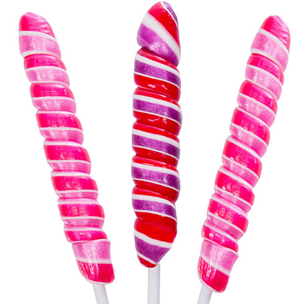 Unicorn Pops Celebrations 1.2-Ounce Twist Suckers - Valentine: 18-Piece Display - Candy Warehouse