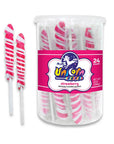 Unicorn Pops Twist Suckers - Bright Pink: 24-Piece Jar