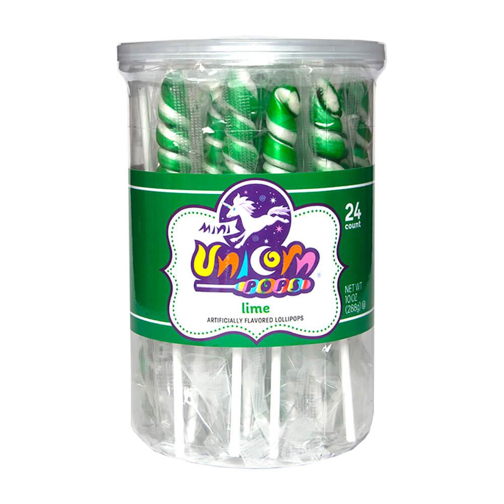 Unicorn Pops Twist Suckers - Green: 24-Piece Jar