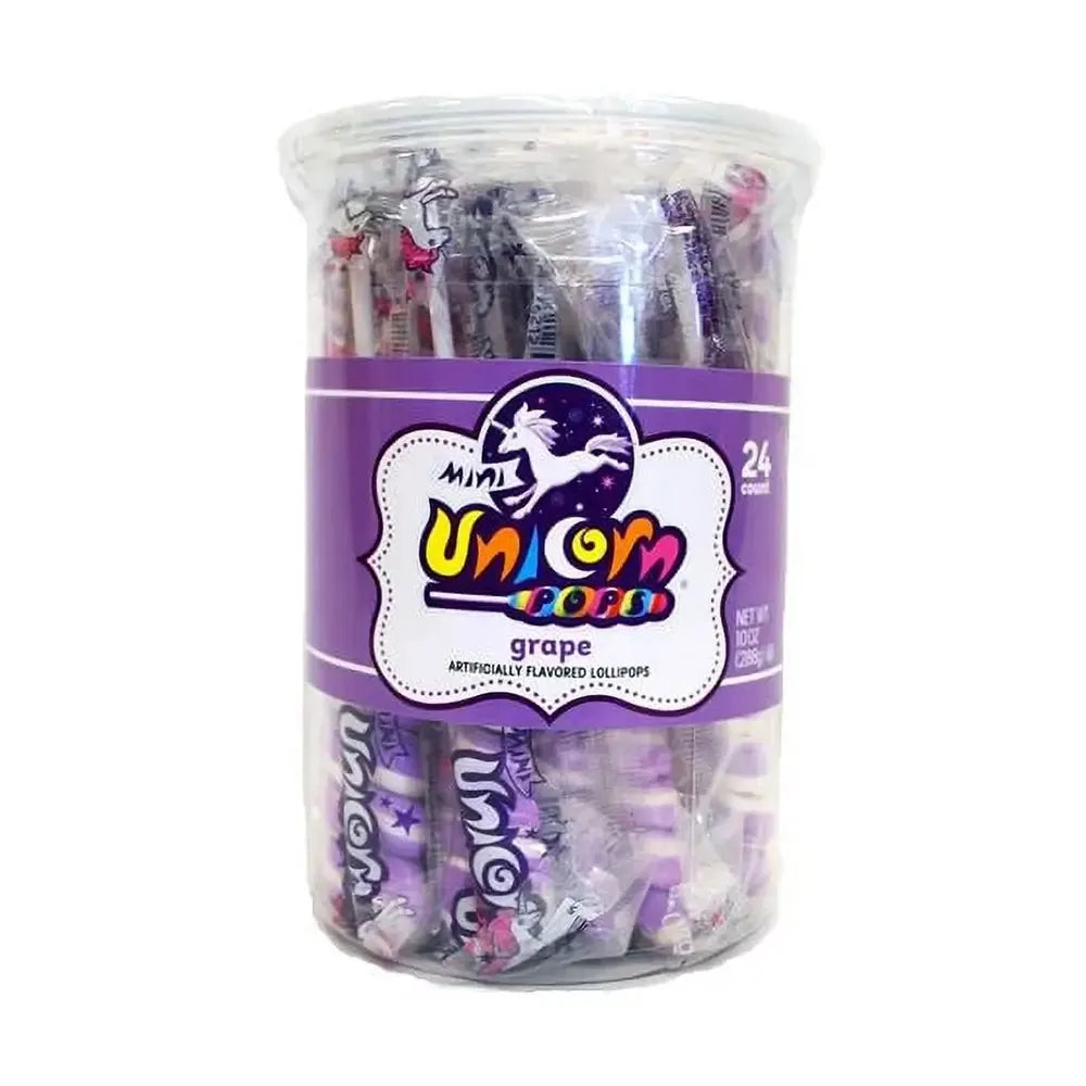 Unicorn Pops Twist Suckers - Lavender: 24-Piece Jar - Candy Warehouse