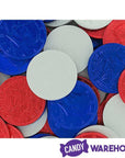 USA Patriotic Foiled Milk Chocolate Coins: 1LB Bag