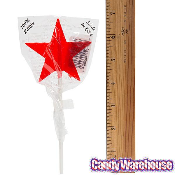 USA Stars Hard Candy Lollipops: 12-Piece Pack - Candy Warehouse