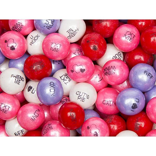 Valentine Conversation 1/2-Inch Gumballs: 2LB Bag - Candy Warehouse