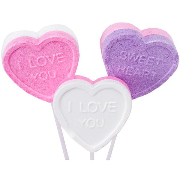 Valentine Conversation Heart Lollipops: 46-Piece Box