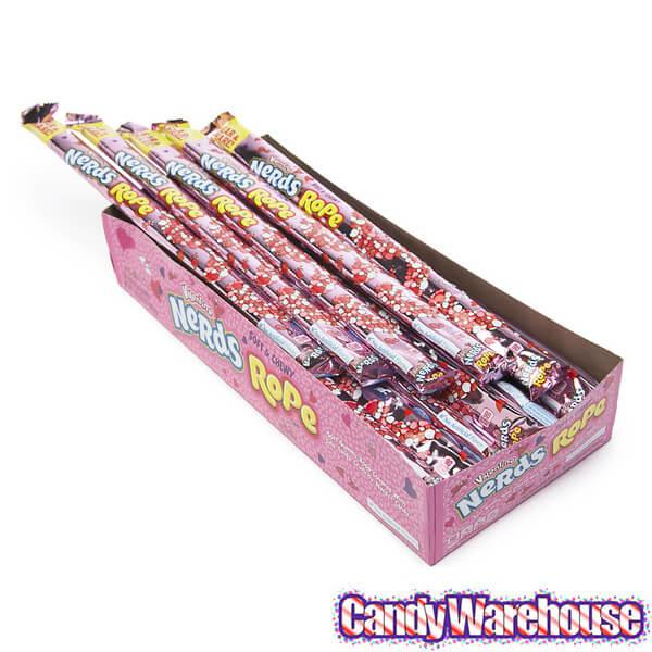 Valentine Nerds Rope Candy Packs: 24-Piece Box - Candy Warehouse