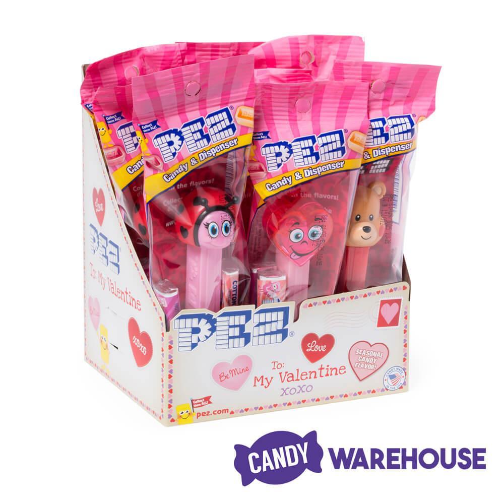 Valentine PEZ Candy Packs: 12-Piece Display | Candy Warehouse