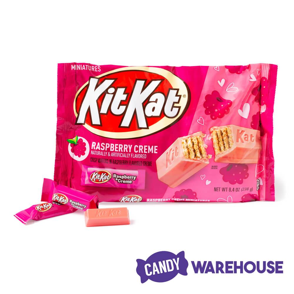 Valentine Raspberry Creme Kit Kat Minis Candy: 8.4-Ounce Bag - Candy Warehouse