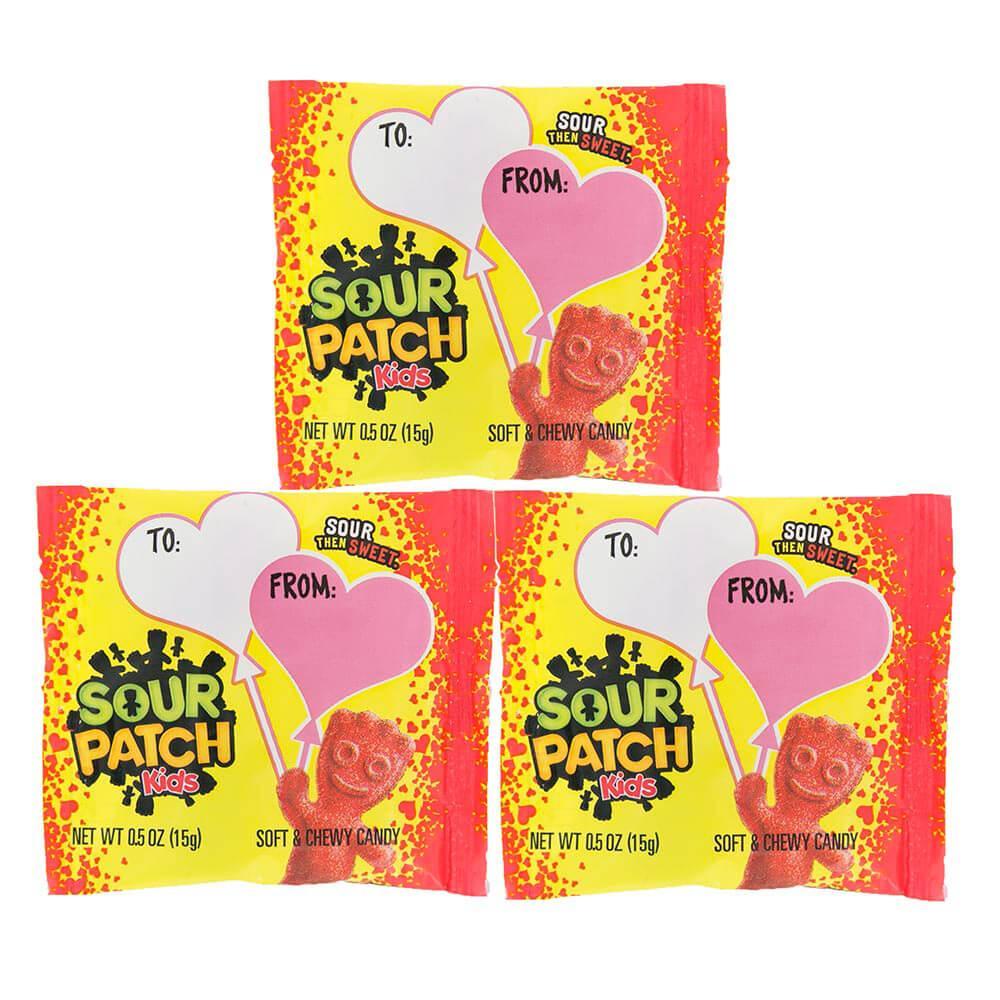 Valentine Sour Patch Kids Candy Treat Size Packs: 25-Piece Bag - Candy Warehouse