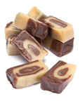 Vanilla & Chocolate Caramel Swirl Cubes: 2KG Bag - Candy Warehouse