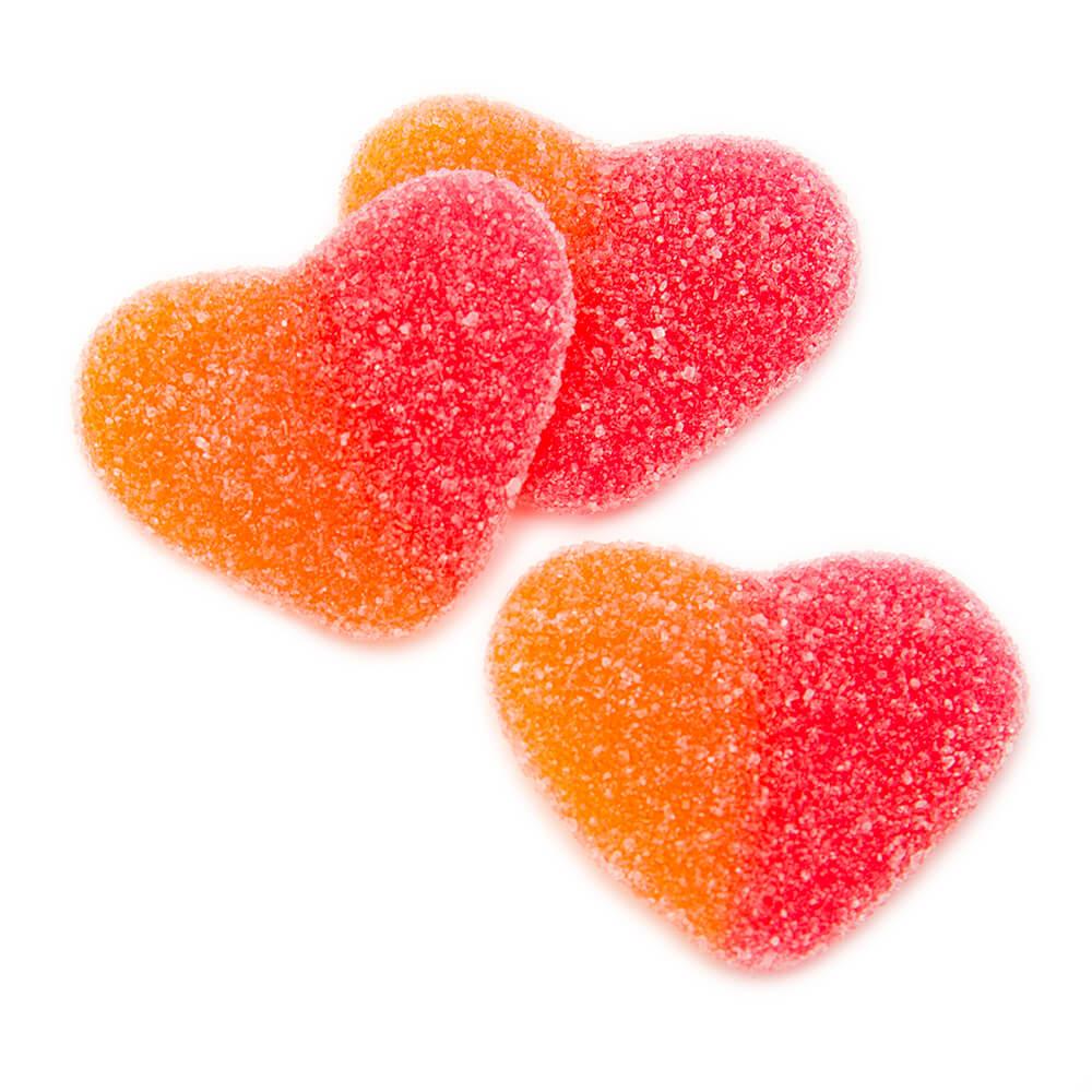 Vidal Gummy Peach Hearts: 2KG Bag - Candy Warehouse