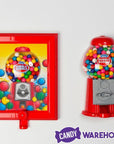 Wall Mounted 10.5-Inch Gumball Machine Dispenser with Gumballs