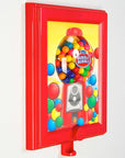 Wall Mounted Gumball Machine Dispenser Frame with Gumballs - Candy Warehouse