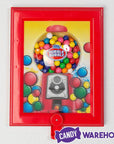 Wall Mounted Gumball Machine Dispenser Frame with Gumballs - Candy Warehouse