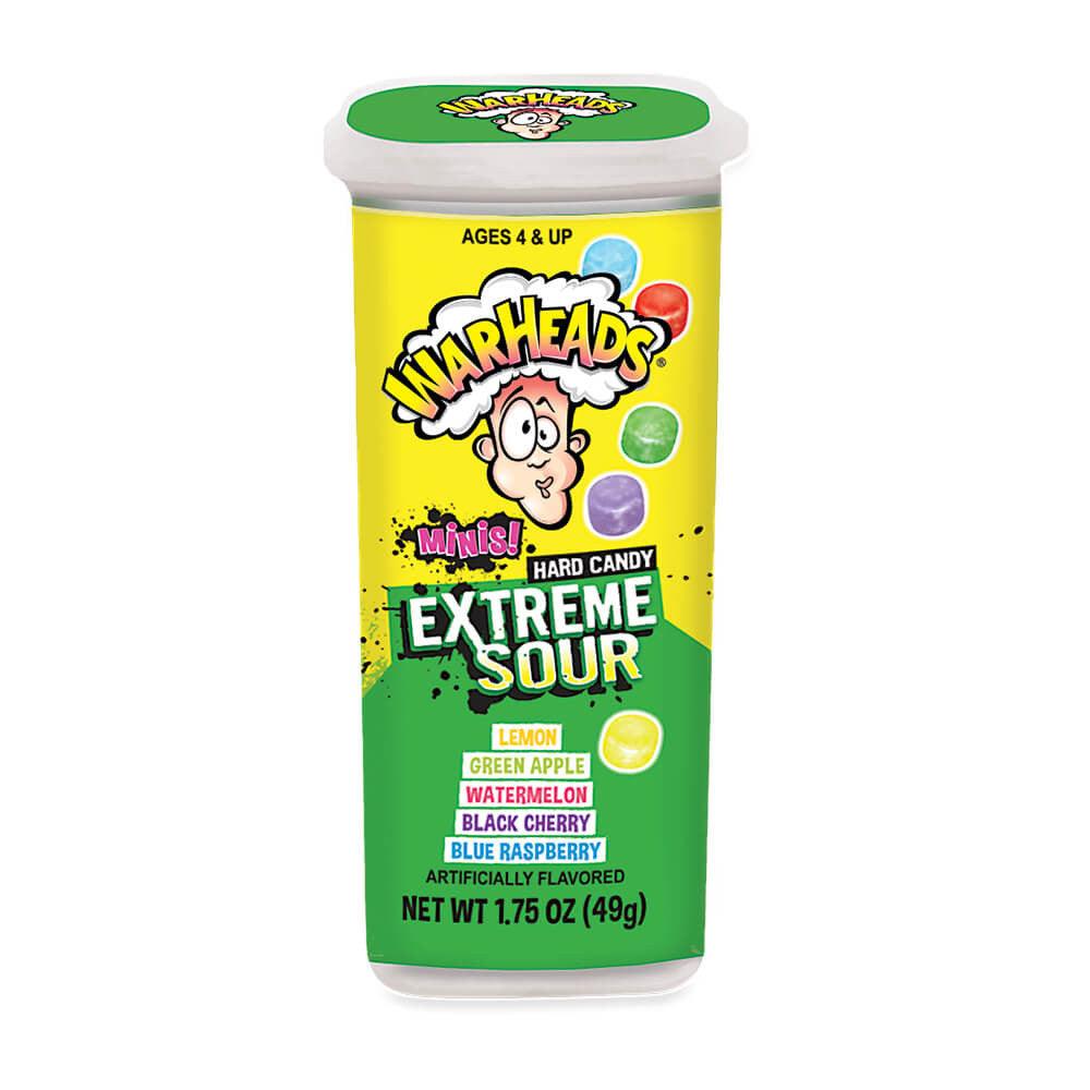 WarHeads Minis Extreme Sour Hard Candy Packs: 18-Piece Display - Candy Warehouse