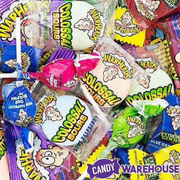 WarHeads Pucker Party Assorted Sour Candy Packs: 90-Piece Bag - Candy Warehouse