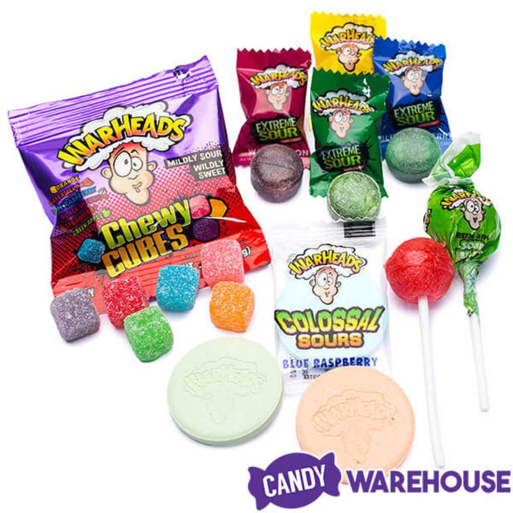 WarHeads Pucker Party Assorted Sour Candy Packs: 90-Piece Bag | Candy ...