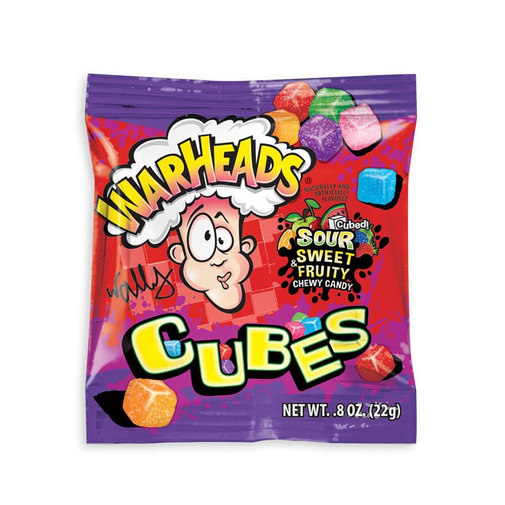 WarHeads Sour Chewy Cubes Candy Packs: 42-Piece Box - Candy Warehouse