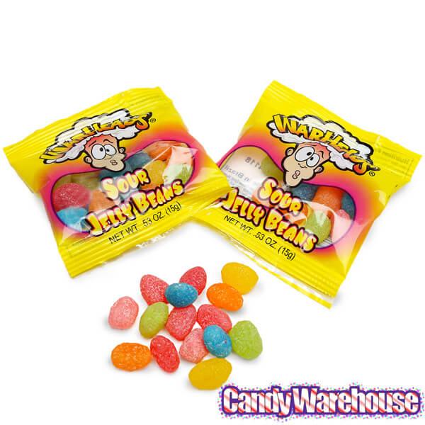 WarHeads Sour Jelly Beans Snack Packs: 5LB Bag - Candy Warehouse