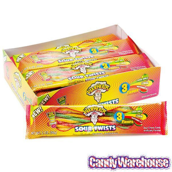 WarHeads Sour Twists Chewy Candy Packs: 15-Piece Box | Candy Warehouse