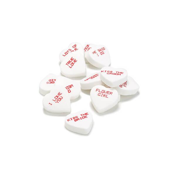 Wedding Conversation Candy Hearts: 14-Ounce Bag - Candy Warehouse