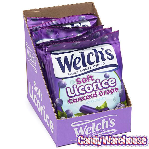 Welch's Soft Licorice Bites 5-Ounce Packs - Grape: 12-Piece Display - Candy Warehouse