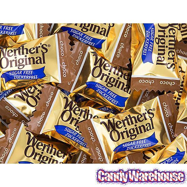 Werther's Original Sugar Free Caramel Chocolate Hard Candy: 1.75LB Box - Candy Warehouse