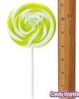 Whirly Pop 1.5-Ounce Swirl Suckers - Bright Green: 24-Piece Display - Candy Warehouse