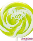 Whirly Pop 1.5-Ounce Swirl Suckers - Bright Green: 24-Piece Display - Candy Warehouse