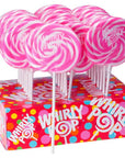 Whirly Pop 1.5-Ounce Swirl Suckers - Hot Pink: 24-Piece Display - Candy Warehouse