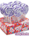 Whirly Pop 1.5-Ounce Swirl Suckers - Lavender Purple: 24-Piece Display - Candy Warehouse