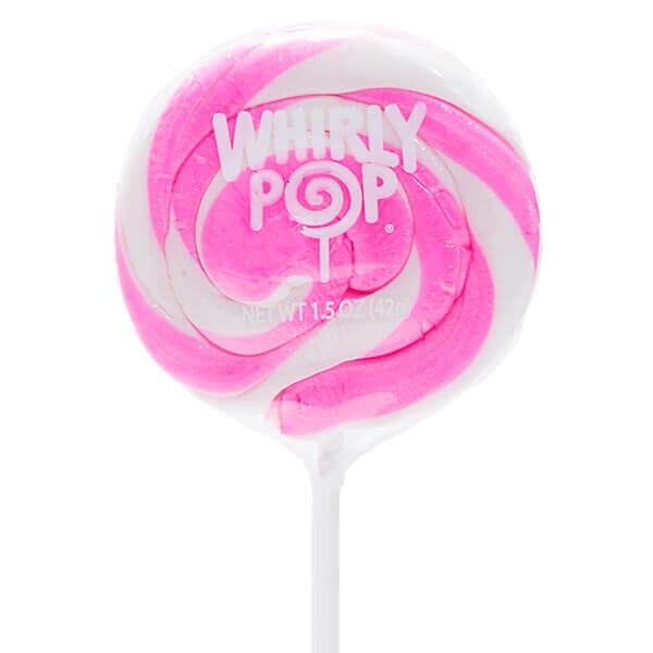 Whirly Pop 1.5-Ounce Swirl Suckers - Light Pink: 24-Piece Display - Candy Warehouse