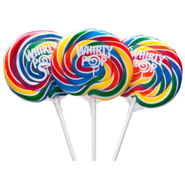 Whirly Pop 1.5-Ounce Swirl Suckers - Rainbow: 60-Piece Case - Candy Warehouse