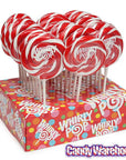 Whirly Pop 1.5-Ounce Swirl Suckers - Red: 24-Piece Display - Candy Warehouse