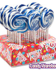 Whirly Pop 1.5-Ounce Swirl Suckers - Royal Blue: 24-Piece Display - Candy Warehouse