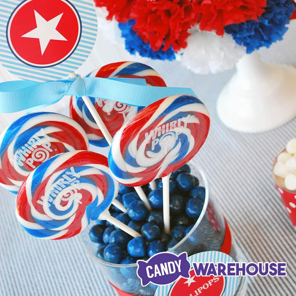 Whirly Pop 1.5-Ounce Swirl Suckers - USA: 24-Piece Display - Candy Warehouse