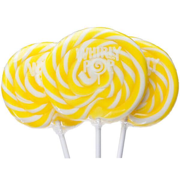 Whirly Pop 1.5-Ounce Swirl Suckers - Yellow: 24-Piece Display - Candy Warehouse